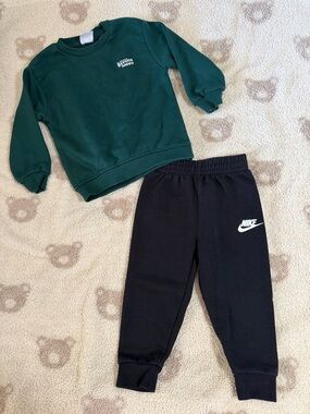 Baby Sweat Set 2Pc Nike/Zara Kids Black joggers and sweater 12-18months